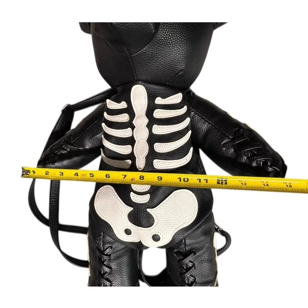 DOLLS KILL DEADY TEDDY STUFFED BEAR BACKPACK SKELETON GOTH PUNK 24